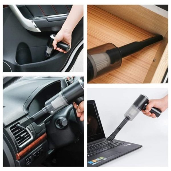 Rechargeable Car Vacuum Cleaner with 4 Attachments